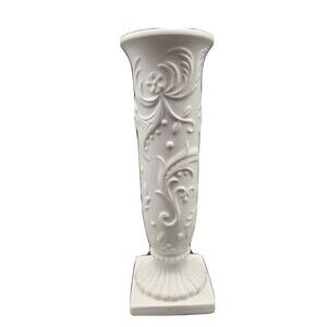 Inarco Japan Embossed Bud Vase White Original Foil  Sticker Marked E-3033